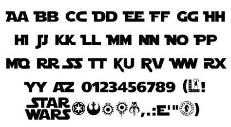 star wars title font.